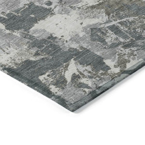 Homeroots 3' Beige Brown And Green Floral Washable Area Rug For Indoor And Outdoor Spaces, Durable Design 10' X 14' Polyester 592178