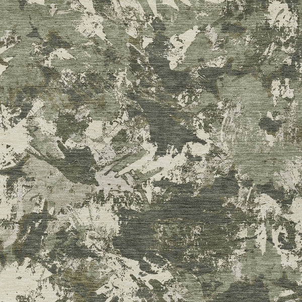 Homeroots 3' Beige Brown And Green Floral Washable Area Rug For Indoor And Outdoor Spaces, Durable Design 8' X 10' Polyester 592188