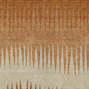 Homeroots 3' Artichoke Green Beige Brown Striped Washable Rug - Perfect For Indoor And Outdoor Spaces 10' X 14' Polyester 592214