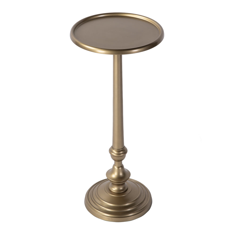 Butler Specialty Butler Astoria 10 In. W Round Metal End Table – Elegant Antique Gold Design For Stylish Spaces Antique Gold Aluminum 5922226-butler