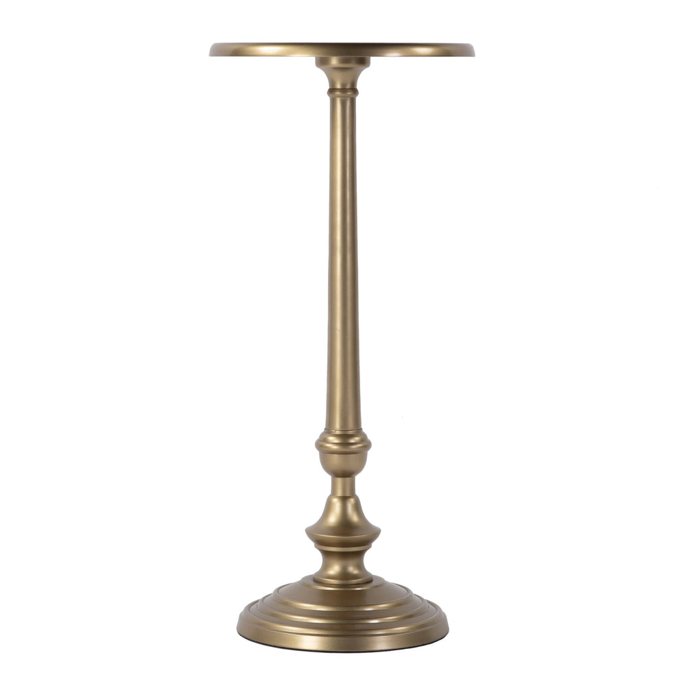 Butler Specialty Butler Astoria 10 In. W Round Metal End Table – Elegant Antique Gold Design For Stylish Spaces Antique Gold Aluminum 5922226-butler