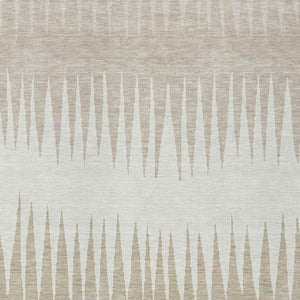 Homeroots 3' Artichoke Green Beige Brown Striped Washable Rug - Perfect For Indoor And Outdoor Spaces 9' X 12' Polyester 592225