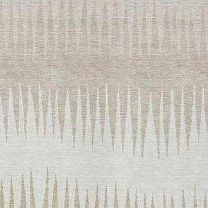 Homeroots 3' Artichoke Green Beige Brown Striped Washable Rug - Perfect For Indoor And Outdoor Spaces 10' X 14' Polyester 592226