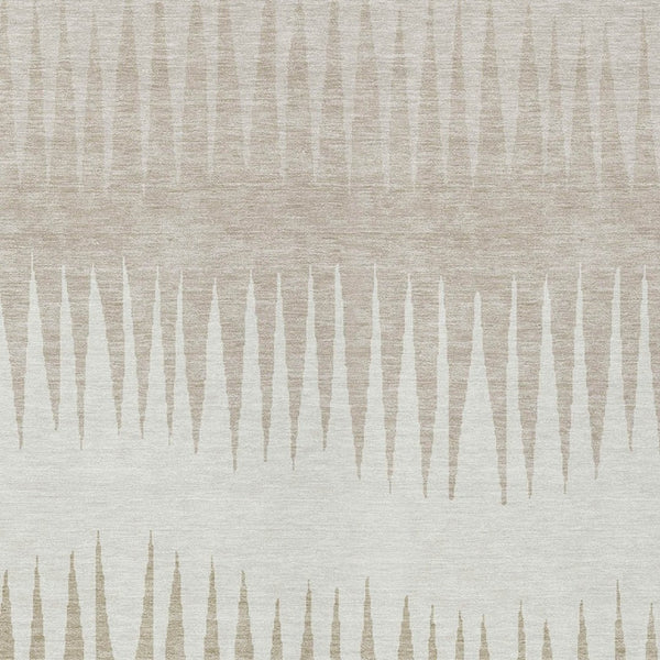 Homeroots 3' Artichoke Green Beige Brown Striped Washable Rug - Perfect For Indoor And Outdoor Spaces 10' X 14' Polyester 592226