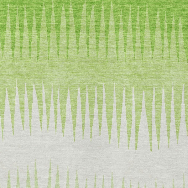 Homeroots 3' Artichoke Green Beige Brown Striped Washable Rug - Perfect For Indoor And Outdoor Spaces 5' X 8' Polyester 592228