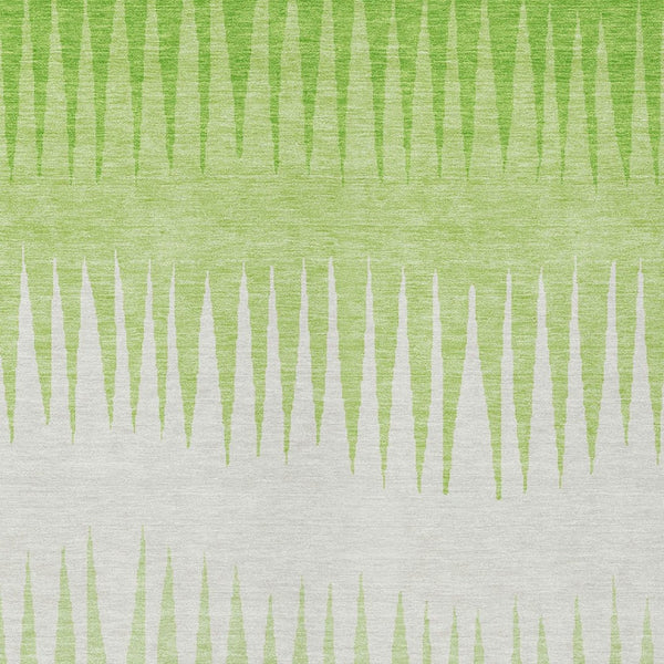 Homeroots 3' Artichoke Green Beige Brown Striped Washable Rug - Perfect For Indoor And Outdoor Spaces 9' X 12' Polyester 592231