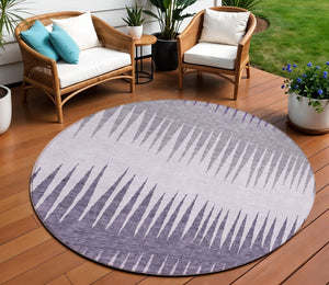 Homeroots 3' Artichoke Green Beige Brown Striped Washable Rug - Perfect For Indoor And Outdoor Spaces 8' Round Polyester 592253