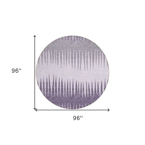 Homeroots 3' Artichoke Green Beige Brown Striped Washable Rug - Perfect For Indoor And Outdoor Spaces 8' Round Polyester 592253