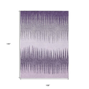 Homeroots 3' Artichoke Green Beige Brown Striped Washable Rug - Perfect For Indoor And Outdoor Spaces 9' X 12' Polyester 592255