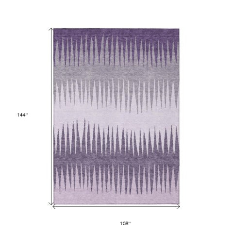 Homeroots 3' Artichoke Green Beige Brown Striped Washable Rug - Perfect For Indoor And Outdoor Spaces 9' X 12' Polyester 592255