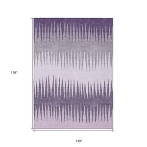 Homeroots 3' Artichoke Green Beige Brown Striped Washable Rug - Perfect For Indoor And Outdoor Spaces 10' X 14' Polyester 592256