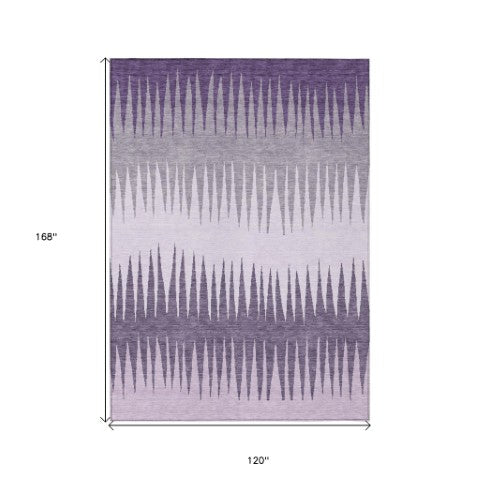 Homeroots 3' Artichoke Green Beige Brown Striped Washable Rug - Perfect For Indoor And Outdoor Spaces 10' X 14' Polyester 592256