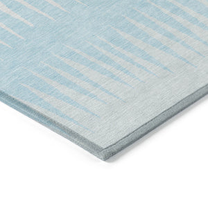 Homeroots 3' Artichoke Green Beige Brown Striped Washable Rug - Perfect For Indoor And Outdoor Spaces 8' X 10' Polyester 592266