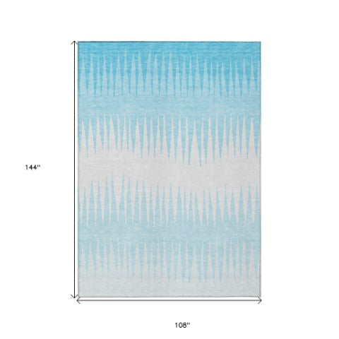 Homeroots 3' Artichoke Green Beige Brown Striped Washable Rug - Perfect For Indoor And Outdoor Spaces 9' X 12' Polyester 592267