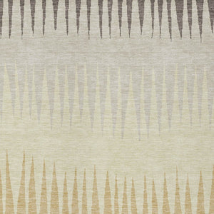 Homeroots 3' Artichoke Green Beige Brown Striped Washable Rug - Perfect For Indoor And Outdoor Spaces 3' X 5' Polyester 592269