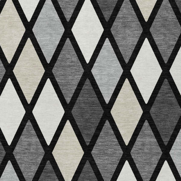 Homeroots 3' Stylish Artichoke Green Beige Ivory Geometric Washable Area Rug For Indoor And Outdoor Use 8' X 10' Polyester 592290