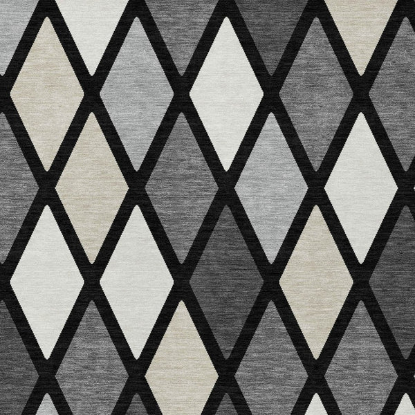 Homeroots 3' Stylish Artichoke Green Beige Ivory Geometric Washable Area Rug For Indoor And Outdoor Use 10' X 14' Polyester 592292