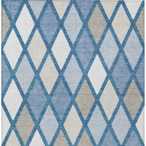 Homeroots 3' Stylish Artichoke Green Beige Ivory Geometric Washable Area Rug For Indoor And Outdoor Use 9' X 12' Polyester 592303