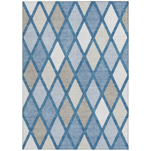 Homeroots 3' Stylish Artichoke Green Beige Ivory Geometric Washable Area Rug For Indoor And Outdoor Use 10' X 14' Polyester 592304