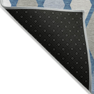 Homeroots 3' Stylish Artichoke Green Beige Ivory Geometric Washable Area Rug For Indoor And Outdoor Use 10' X 14' Polyester 592304