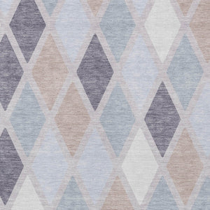 Homeroots 3' Stylish Artichoke Green Beige Ivory Geometric Washable Area Rug For Indoor And Outdoor Use 8' X 10' Polyester 592314