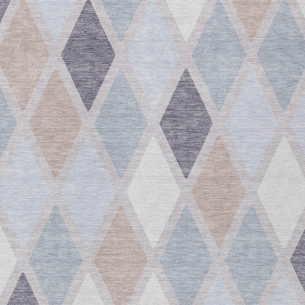 Homeroots 3' Stylish Artichoke Green Beige Ivory Geometric Washable Area Rug For Indoor And Outdoor Use 9' X 12' Polyester 592315