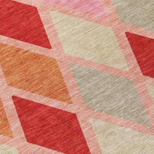 Homeroots 3' Stylish Artichoke Green Beige Ivory Geometric Washable Area Rug For Indoor And Outdoor Use 9' X 12' Polyester 592333