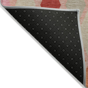 Homeroots 3' Stylish Artichoke Green Beige Ivory Geometric Washable Area Rug For Indoor And Outdoor Use 10' X 14' Polyester 592334