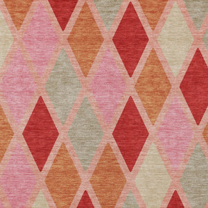 Homeroots 3' Stylish Artichoke Green Beige Ivory Geometric Washable Area Rug For Indoor And Outdoor Use 10' X 14' Polyester 592334