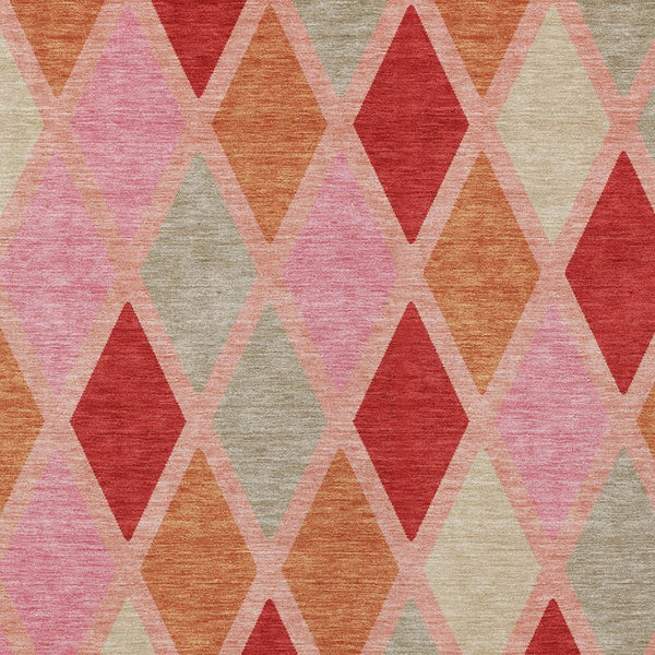 Homeroots 3' Stylish Artichoke Green Beige Ivory Geometric Washable Area Rug For Indoor And Outdoor Use 10' X 14' Polyester 592334