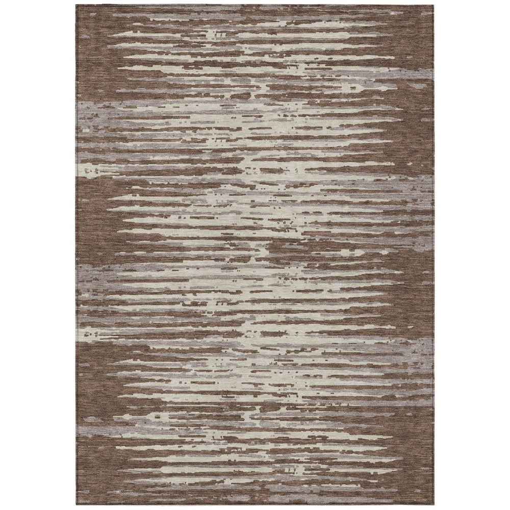 HomeRoots 9' Classic Striped Washable Area Rug - Durable Indoor/Outdoor Design for Modern Spaces & Easy Care 9' X 12' 592369
