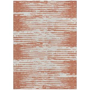 Homeroots 3' Artichoke Green And Ivory Striped Washable Area Rug For Indoor And Outdoor Spaces, Durable Design 3' X 5' Polyester 592371