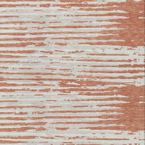 Homeroots 3' Artichoke Green And Ivory Striped Washable Area Rug For Indoor And Outdoor Spaces, Durable Design 5' X 8' Polyester 592372