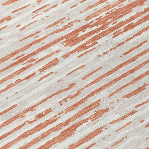 Homeroots 3' Artichoke Green And Ivory Striped Washable Area Rug For Indoor And Outdoor Spaces, Durable Design 8' Round Polyester 592373