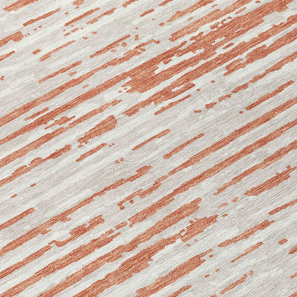 Homeroots 3' Artichoke Green And Ivory Striped Washable Area Rug For Indoor And Outdoor Spaces, Durable Design 8' Round Polyester 592373