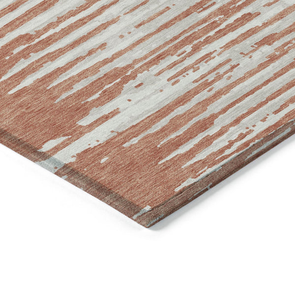 Homeroots 3' Artichoke Green And Ivory Striped Washable Area Rug For Indoor And Outdoor Spaces, Durable Design 10' X 14' Polyester 592376