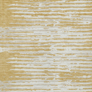 Homeroots 3' Artichoke Green And Ivory Striped Washable Area Rug For Indoor And Outdoor Spaces, Durable Design 3' X 5' Polyester 592383