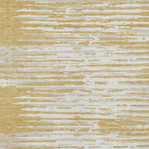 Homeroots 3' Artichoke Green And Ivory Striped Washable Area Rug For Indoor And Outdoor Spaces, Durable Design 5' X 8' Polyester 592384