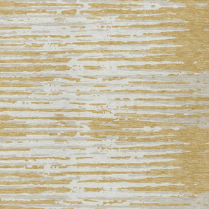 Homeroots 3' Artichoke Green And Ivory Striped Washable Area Rug For Indoor And Outdoor Spaces, Durable Design 9' X 12' Polyester 592387