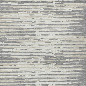 Homeroots 3' Artichoke Green And Ivory Striped Washable Area Rug For Indoor And Outdoor Spaces, Durable Design 8' X 10' Polyester 592392