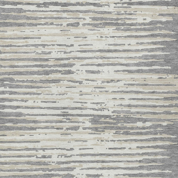 Homeroots 3' Artichoke Green And Ivory Striped Washable Area Rug For Indoor And Outdoor Spaces, Durable Design 8' X 10' Polyester 592392