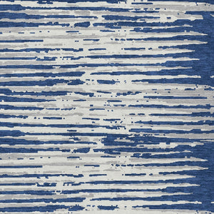 Homeroots 3' Artichoke Green And Ivory Striped Washable Area Rug For Indoor And Outdoor Spaces, Durable Design 5' X 8' Polyester 592402