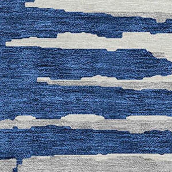 Homeroots 3' Artichoke Green And Ivory Striped Washable Area Rug For Indoor And Outdoor Spaces, Durable Design 8' Round Polyester 592403