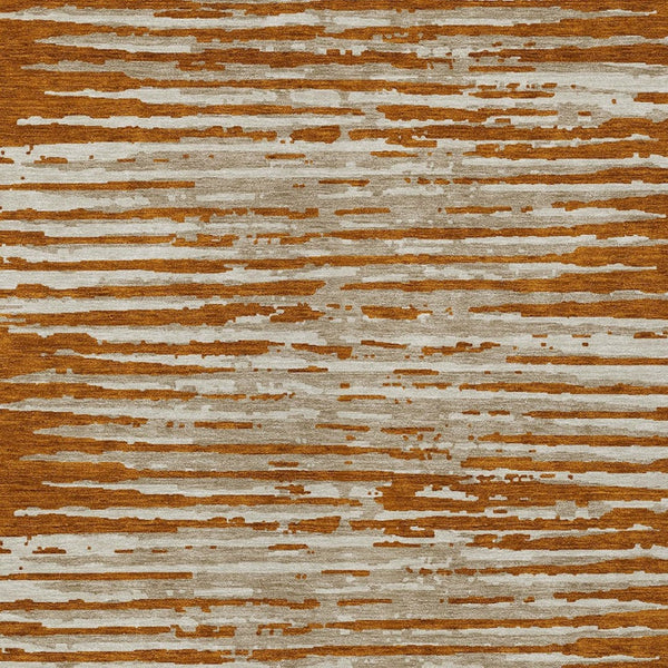 Homeroots 3' Artichoke Green And Ivory Striped Washable Area Rug For Indoor And Outdoor Spaces, Durable Design 8' X 10' Polyester 592416