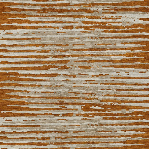 Homeroots 3' Artichoke Green And Ivory Striped Washable Area Rug For Indoor And Outdoor Spaces, Durable Design 9' X 12' Polyester 592417