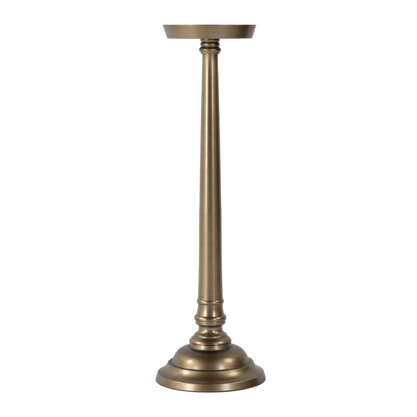 Butler Specialty Butler Tilly Round Metal Pedestal End Table – Chic, Lightweight, And Durable For Modern Spaces Antique Gold Aluminum 5924226-butler