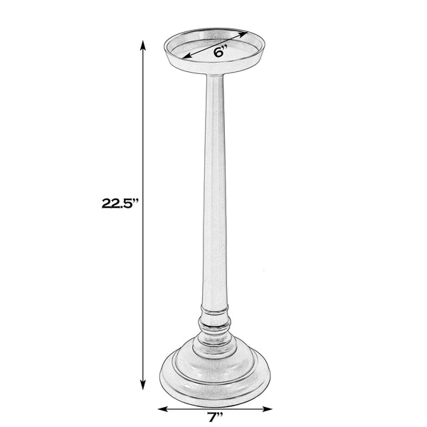 Butler Specialty Butler Tilly Round Metal Pedestal End Table – Chic, Lightweight, And Durable For Modern Spaces Antique Gold Aluminum 5924226-butler