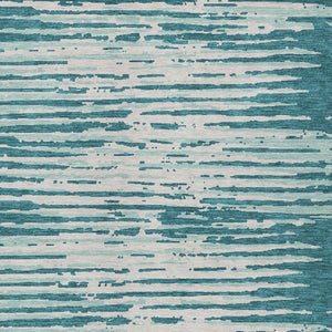 Homeroots 3' Artichoke Green And Ivory Striped Washable Area Rug For Indoor And Outdoor Spaces, Durable Design 10' X 14' Polyester 592430