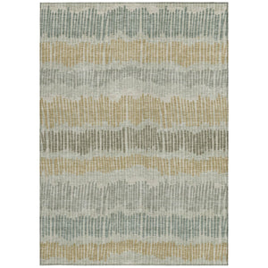 HomeRoots 5' Striped Washable Area Rug for Indoor and Outdoor Use - Durable, Easy-Clean, Stylish Accent Decor 5' X 8' 592438