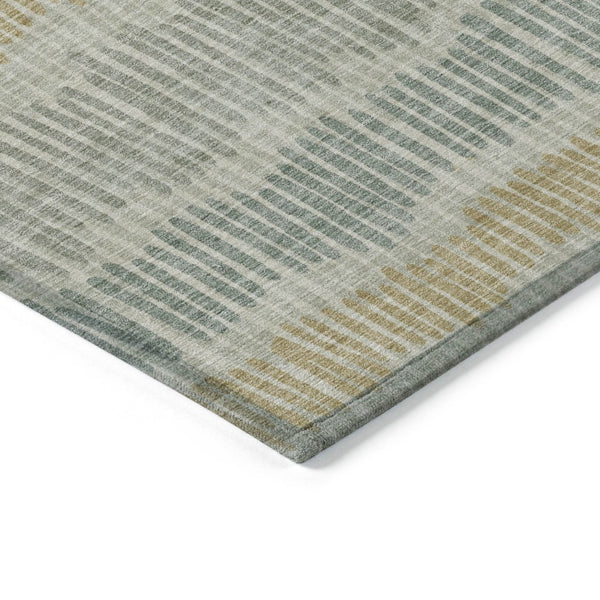 HomeRoots 5' Striped Washable Area Rug for Indoor and Outdoor Use - Durable, Easy-Clean, Stylish Accent Decor 5' X 8' 592438